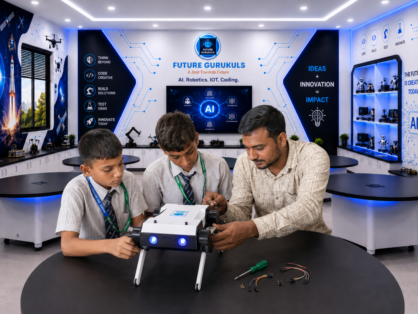 Five day advanced teacher certification for AI Robotics Coding IoT Future Gurukuls